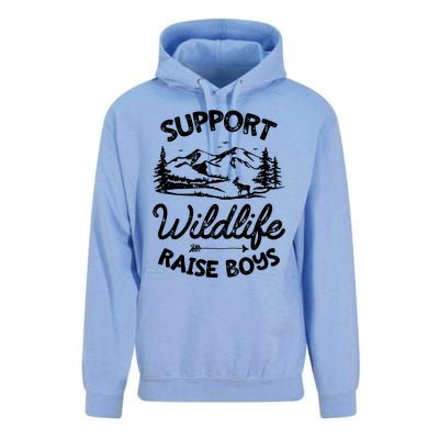 Support Wildlife Raise Mom Dad Mother Parents Unisex Surf Hoodie