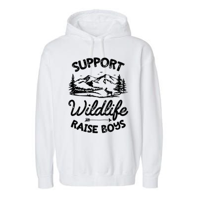 Support Wildlife Raise Mom Dad Mother Parents Garment-Dyed Fleece Hoodie