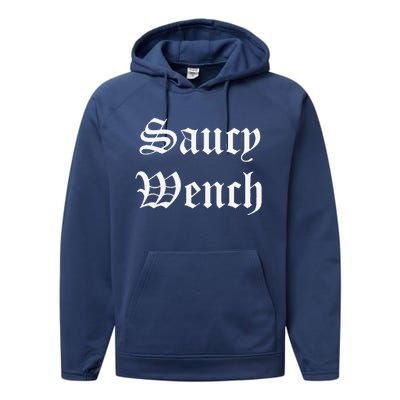 Saucy Wench Ren Faire Funny Halloween Costume Performance Fleece Hoodie