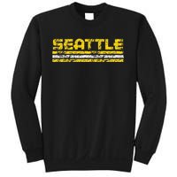 Seattle Washington Retro Vintage Weathered Sweatshirt