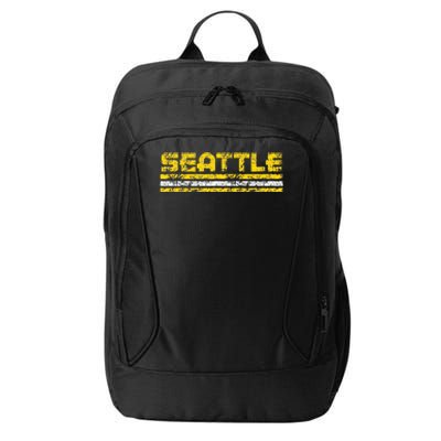 Seattle Washington Retro Vintage Weathered City Backpack