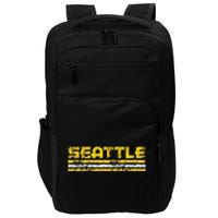 Seattle Washington Retro Vintage Weathered Impact Tech Backpack