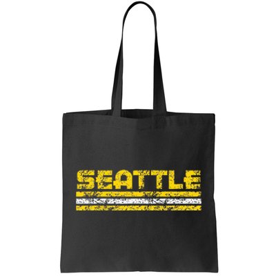 Seattle Washington Retro Vintage Weathered Tote Bag