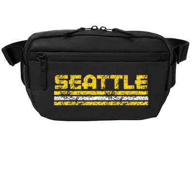 Seattle Washington Retro Vintage Weathered Crossbody Pack