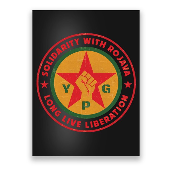 Solidarity With Rojava | Long Live Liberation | YPG Poster