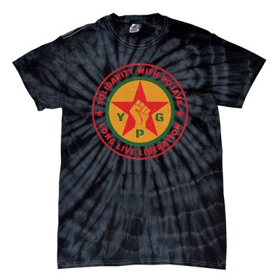 Solidarity With Rojava | Long Live Liberation | YPG Tie-Dye T-Shirt