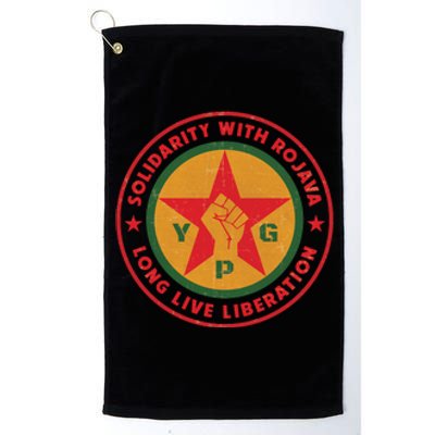 Solidarity With Rojava | Long Live Liberation | YPG Platinum Collection Golf Towel