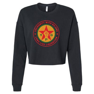 Solidarity With Rojava | Long Live Liberation | YPG Cropped Pullover Crew