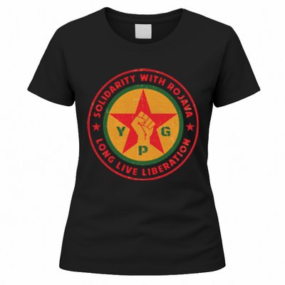 Solidarity With Rojava | Long Live Liberation | YPG Women's T-Shirt