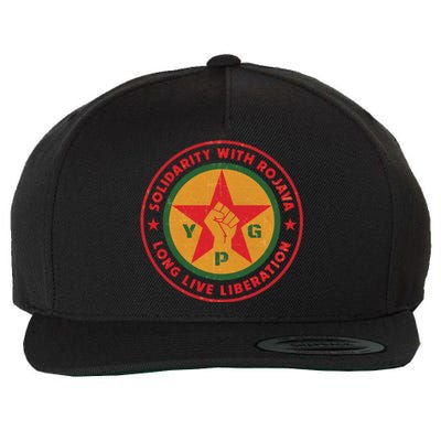 Solidarity With Rojava | Long Live Liberation | YPG Wool Snapback Cap