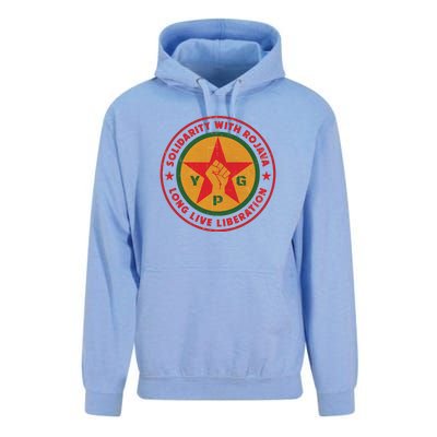 Solidarity With Rojava | Long Live Liberation | YPG Unisex Surf Hoodie