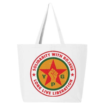 Solidarity With Rojava | Long Live Liberation | YPG 25L Jumbo Tote