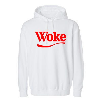 Stay Woke Red Classic Resist Graphic Gift Garment-Dyed Fleece Hoodie