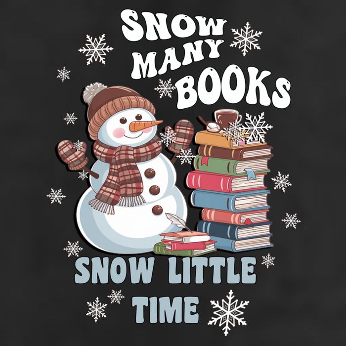 Snowflakes Wintertime Reading Snow Y Books Cute Snow Cute Gift 7 Panel Mesh Trucker Snapback Hat