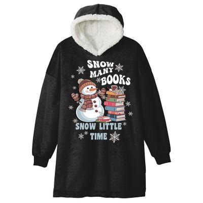Snowflakes Wintertime Reading Snow Y Books Cute Snow Cute Gift Hooded Wearable Blanket