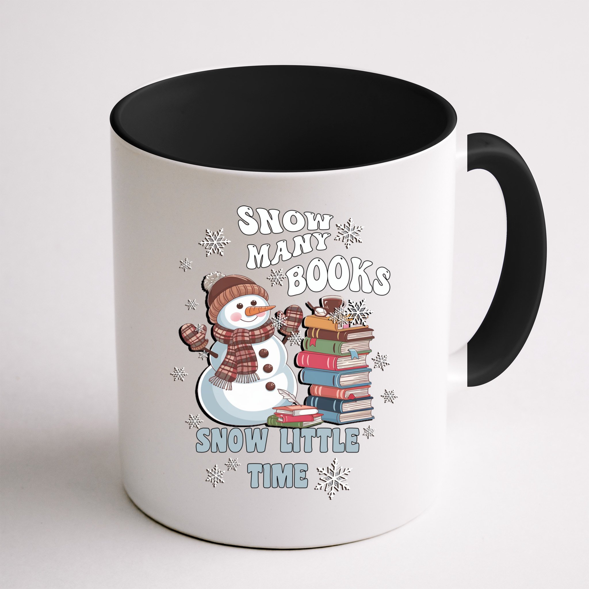 Snowflakes Wintertime Reading Snow Y Books Cute Snow Cute Gift Mug