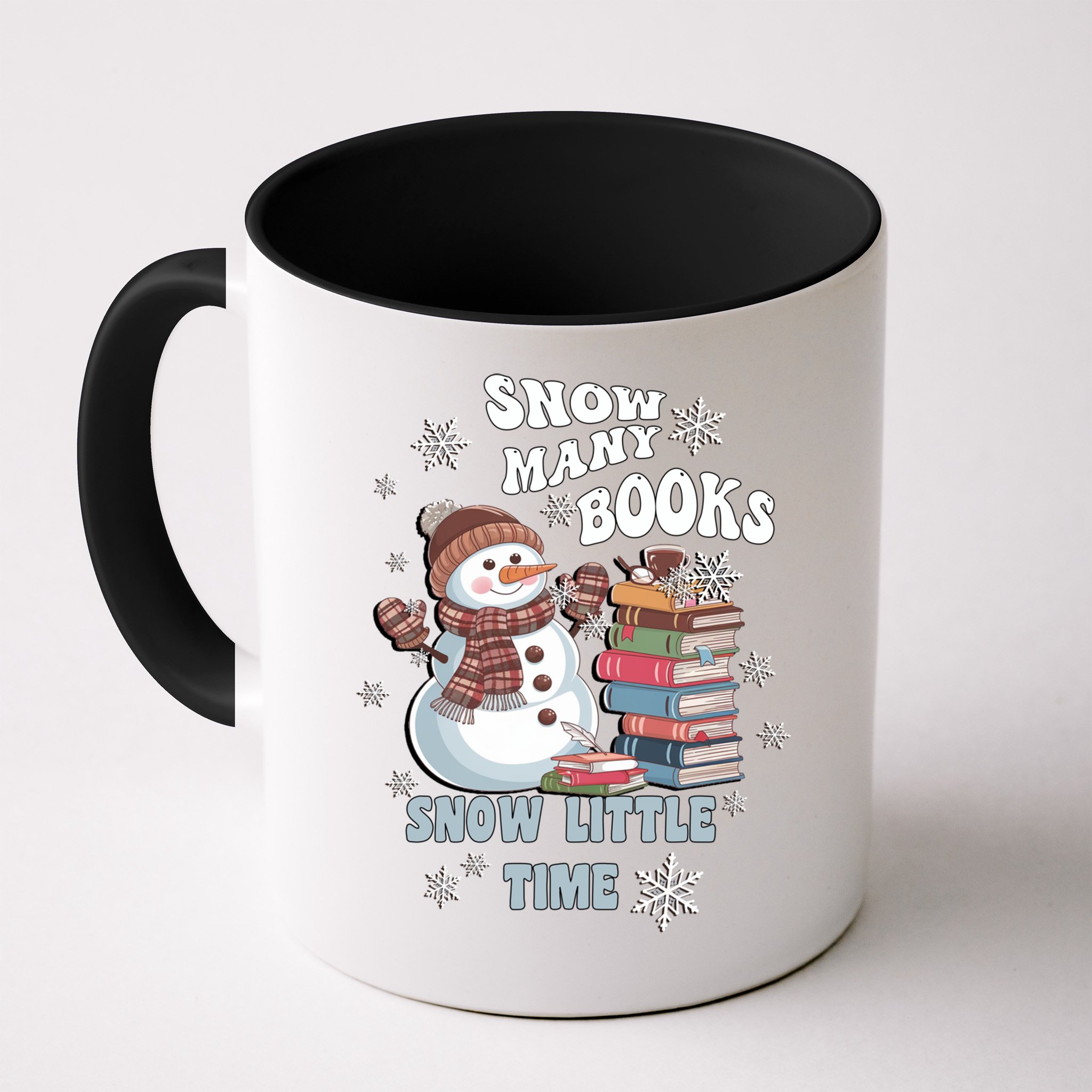 Snowflakes Wintertime Reading Snow Y Books Cute Snow Cute Gift Mug