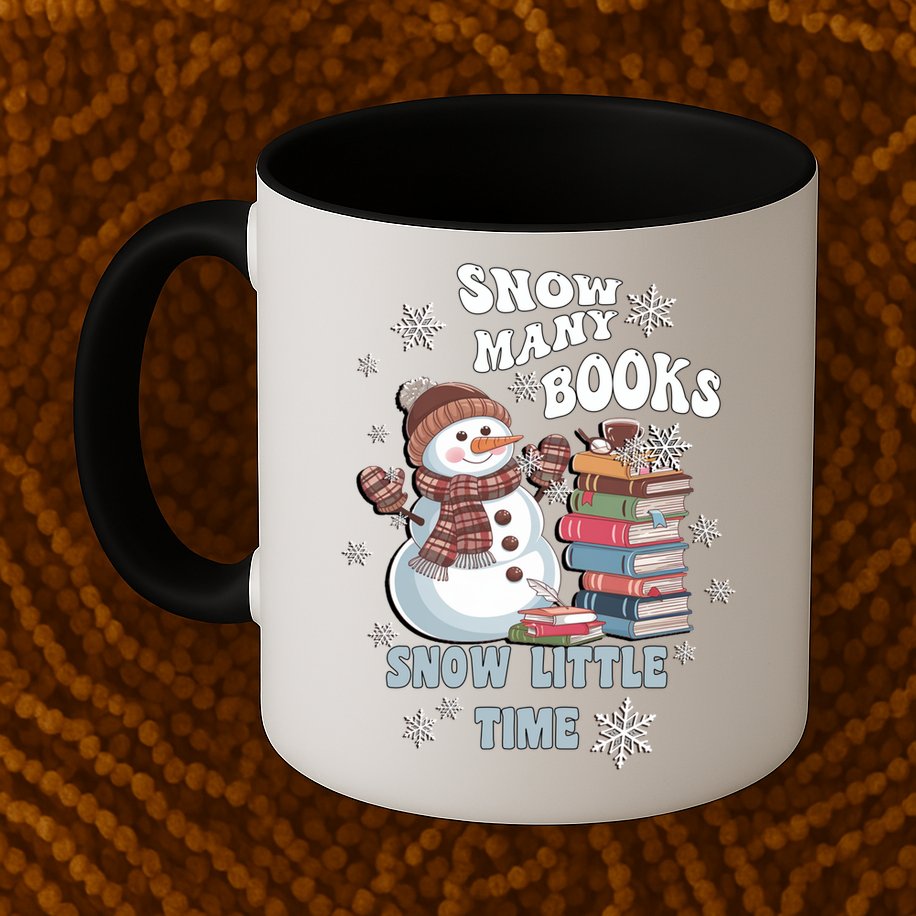 Snowflakes Wintertime Reading Snow Y Books Cute Snow Cute Gift Mug