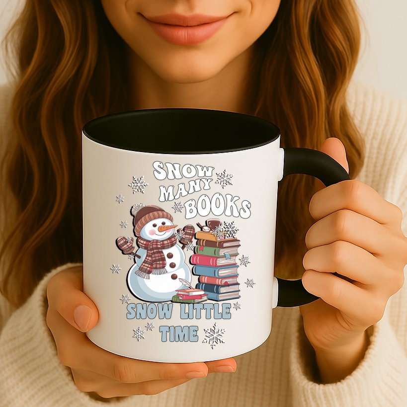 Snowflakes Wintertime Reading Snow Y Books Cute Snow Cute Gift Mug