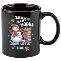 Snowflakes Wintertime Reading Snow Y Books Cute Snow Cute Gift 11oz C Handle Ceramic Mug
