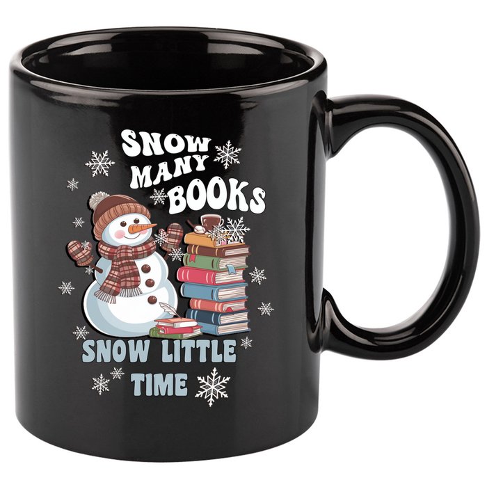 Snowflakes Wintertime Reading Snow Y Books Cute Snow Cute Gift 11oz C Handle Ceramic Mug