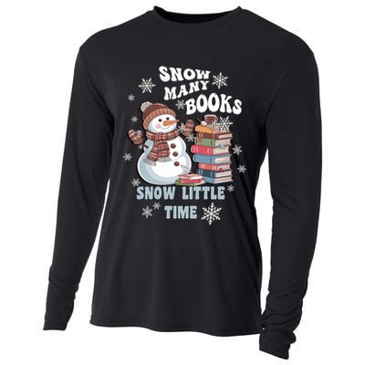 Snowflakes Wintertime Reading Snow Y Books Cute Snow Cute Gift Cooling Performance Long Sleeve Crew