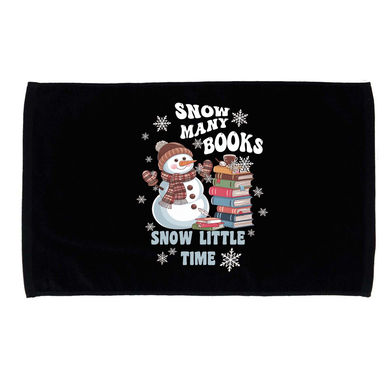 Snowflakes Wintertime Reading Snow Y Books Cute Snow Cute Gift Microfiber Hand Towel