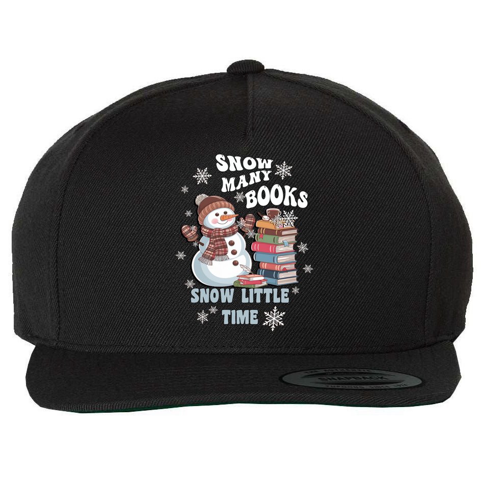 Snowflakes Wintertime Reading Snow Y Books Cute Snow Cute Gift Wool Snapback Cap