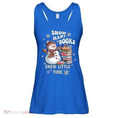 Snowflakes Wintertime Reading Snow Y Books Cute Snow Cute Gift Ladies Essential Flowy Tank