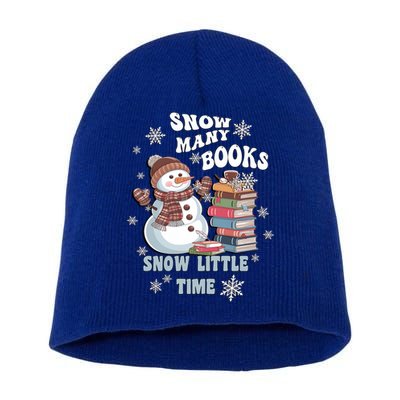 Snowflakes Wintertime Reading Snow Y Books Cute Snow Cute Gift Short Acrylic Beanie