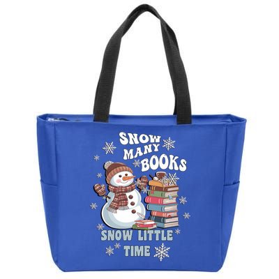 Snowflakes Wintertime Reading Snow Y Books Cute Snow Cute Gift Zip Tote Bag