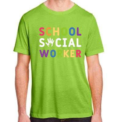 Social Work Rainbow School Social Worker Gift Adult ChromaSoft Performance T-Shirt