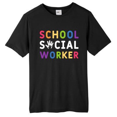 Social Work Rainbow School Social Worker Gift Tall Fusion ChromaSoft Performance T-Shirt