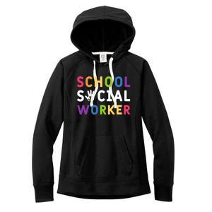 Social Work Rainbow School Social Worker Gift Women's Fleece Hoodie