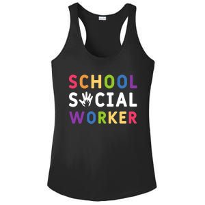 Social Work Rainbow School Social Worker Gift Ladies PosiCharge Competitor Racerback Tank