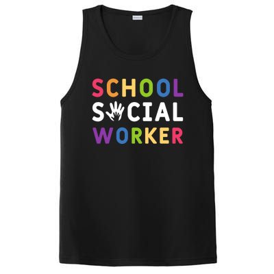 Social Work Rainbow School Social Worker Gift PosiCharge Competitor Tank