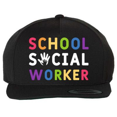 Social Work Rainbow School Social Worker Gift Wool Snapback Cap