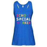 Social Work Rainbow School Social Worker Gift Ladies Essential Flowy Tank