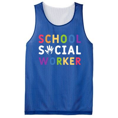 Social Work Rainbow School Social Worker Gift Mesh Reversible Basketball Jersey Tank