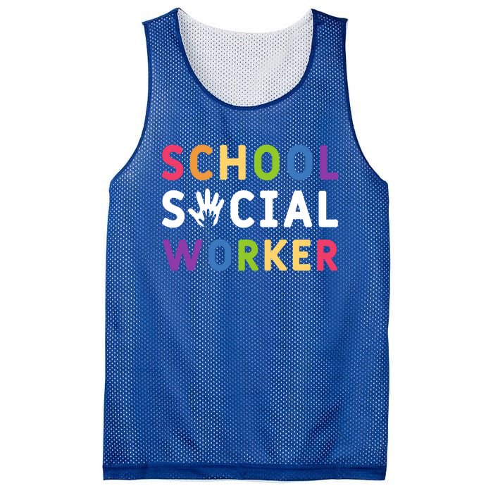 Social Work Rainbow School Social Worker Gift Mesh Reversible Basketball Jersey Tank