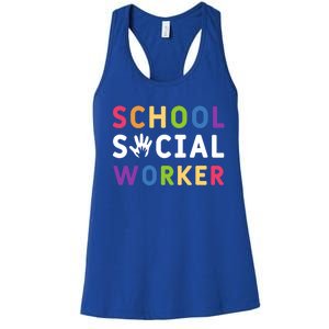 Social Work Rainbow School Social Worker Gift Women's Racerback Tank