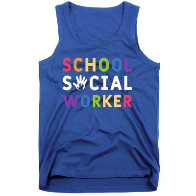 Social Work Rainbow School Social Worker Gift Tank Top