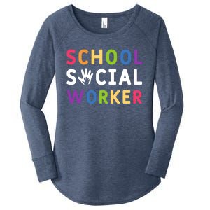 Social Work Rainbow School Social Worker Gift Women's Perfect Tri Tunic Long Sleeve Shirt