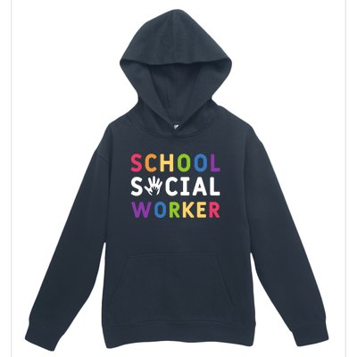 Social Work Rainbow School Social Worker Gift Urban Pullover Hoodie