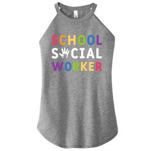 Social Work Rainbow School Social Worker Gift Women's Perfect Tri Rocker Tank