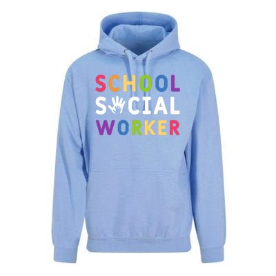 Social Work Rainbow School Social Worker Gift Unisex Surf Hoodie