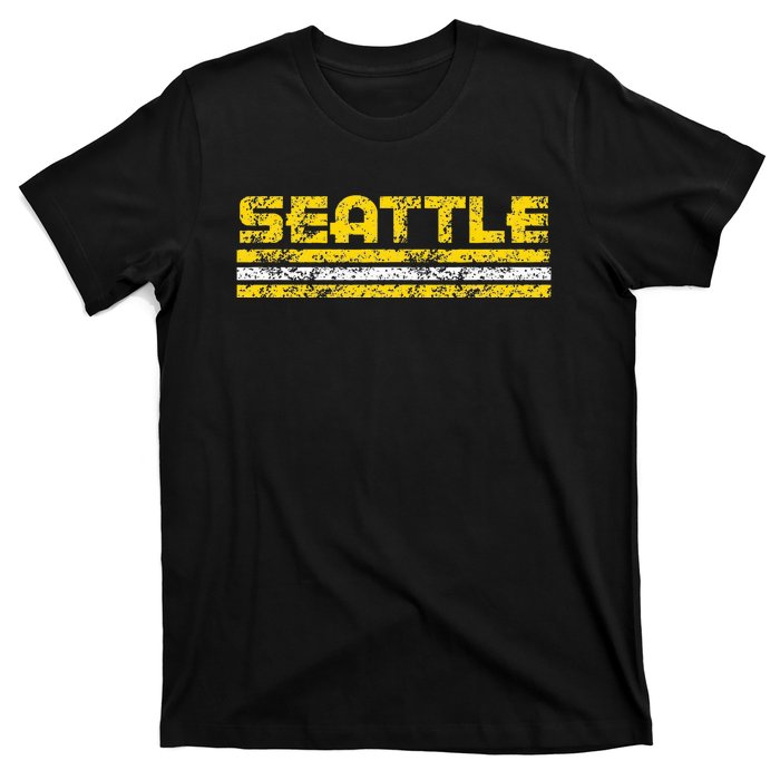 Seattle Washington Retro Vintage Weathered T-Shirt