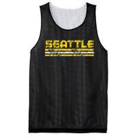 Seattle Washington Retro Vintage Weathered Mesh Reversible Basketball Jersey Tank