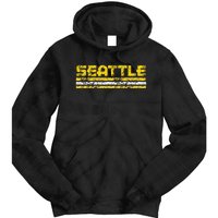 Seattle Washington Retro Vintage Weathered Tie Dye Hoodie