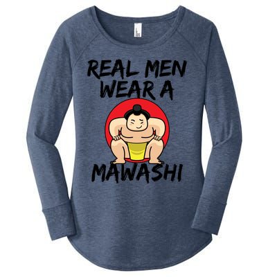 Sumo Wrestling Real Wear A Mawashi Gift Women's Perfect Tri Tunic Long Sleeve Shirt